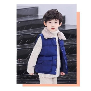 Áo phao ba lỗ cổ lông cho bé (Hàng Quảng Châu)