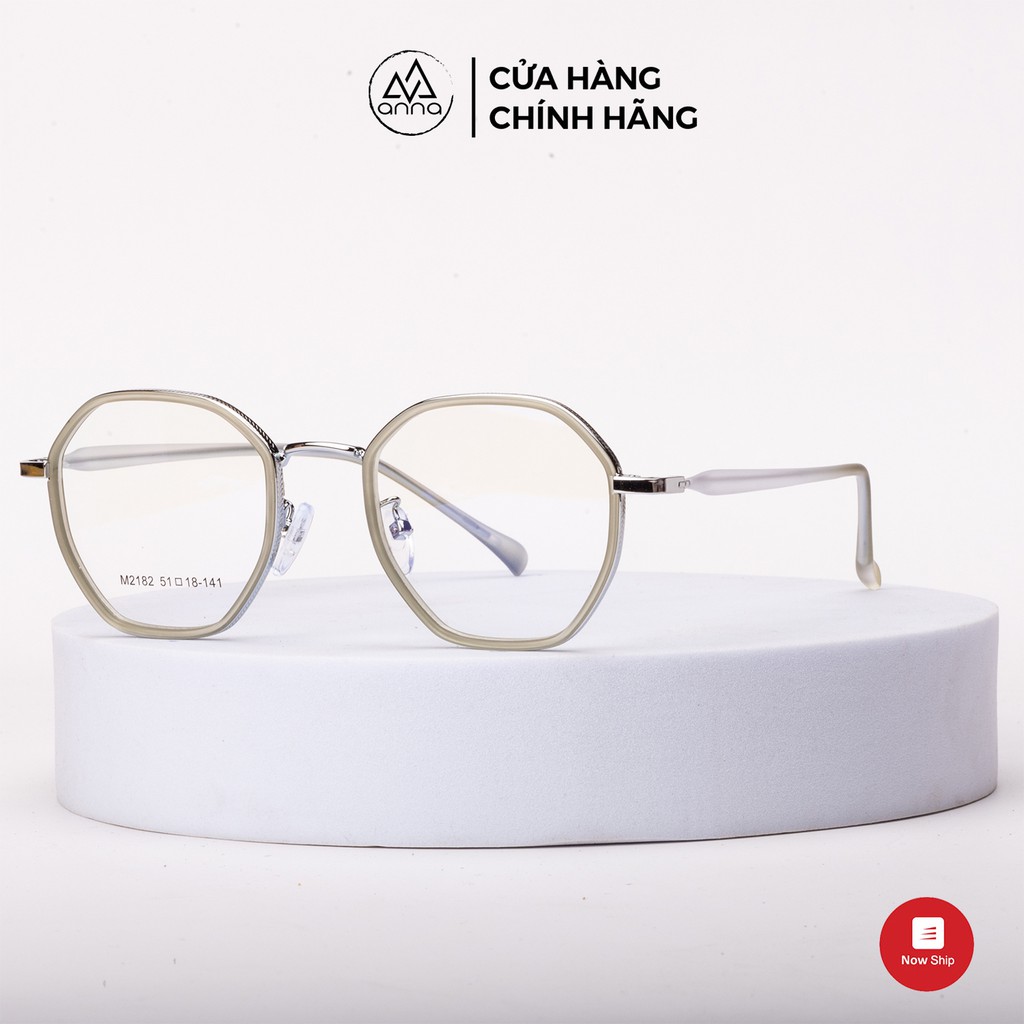Gọng kính chính hãng ANNA thiết kế dáng vuông kết hợp kim loại và nhựa 380HQ034 | BigBuy360 - bigbuy360.vn