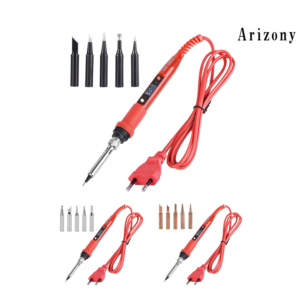 arizony 80W 908S Soldering Iron LCD Adjustable Multi-function Anti-scalding Welding Tips Kit for Welding Circuit Board