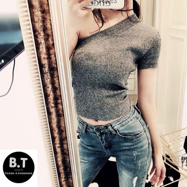 Áo lệch vai len montoghi hàng Quảng Châu | BigBuy360 - bigbuy360.vn