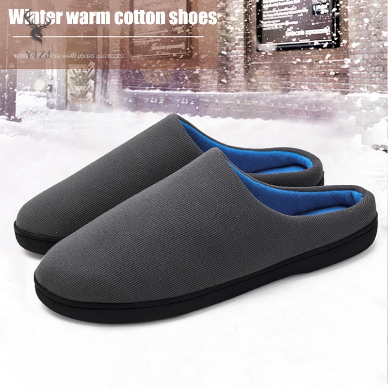 COD&amp; Couple Style Half Drag Cotton Slippers Thickened Warm Winter Supplies Household