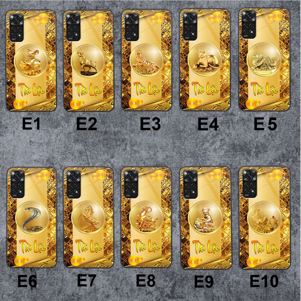 Ốp lưng KÍNH Xiaomi REDMI NOTE 11 4G / REDMI NOTE 11S / REDMI NOTE 11 PRO 5G in hình 3D 12 CON GIÁP -TÀI LỘC-PHÚ QUÝ