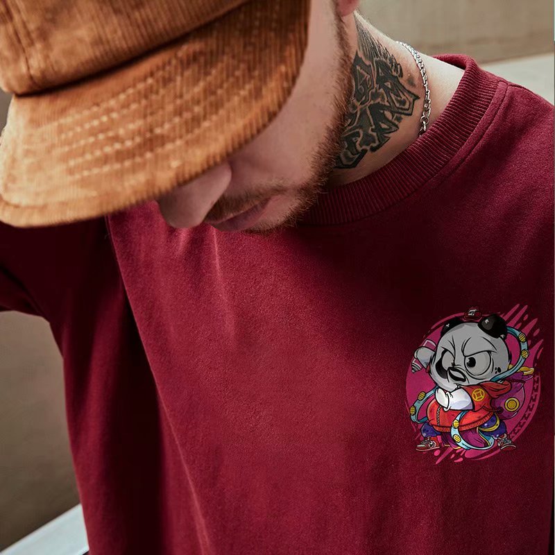 Áo thun tay ngắn họa tiết gấu trúc trẻ trung sành điệu dành cho cặp đôi M-5Xl | BigBuy360 - bigbuy360.vn