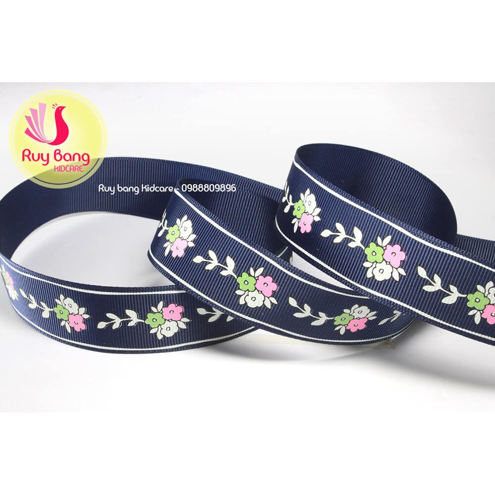 Ruy băng hình hoa dây sz 25mm, dây ruy băng làm nơ kẹp tóc, nơ quà tặng
