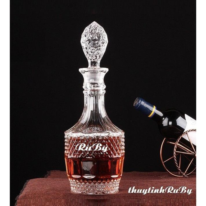 Bình Rượu Kim Cương Hình Tháp 1000ML