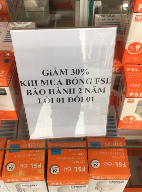 Bóng điện FSL 5W Led = 40W đèn sợi đốt bảo hành 2 năm lỗi 1 đổi 1