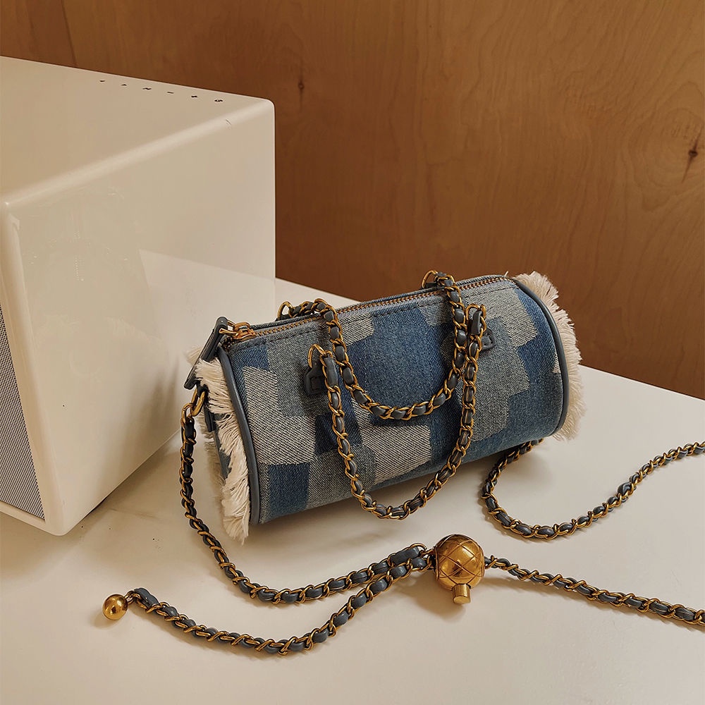 Túi đeo chéo vải denim cá tính thời trang cho nữ