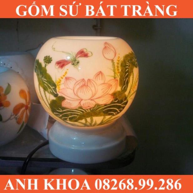 Đèn xông tinh dầu size to - Gốm sứ Bát Tràng Anh Khoa