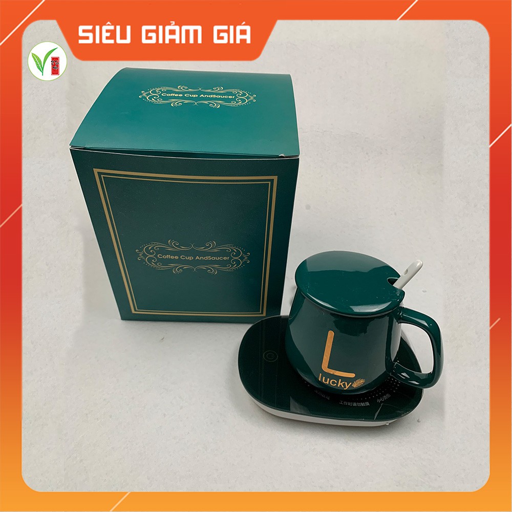 Cốc Hâm Nóng Bằng Sứ Cao Cấp Kèm Đế Điện - Hâm Nóng Cà Phê,Sữa,Trà