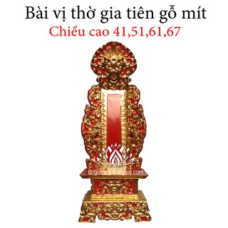 Bài vị thờ gia tiên-Long vị thờ-Linh vị gỗ mít