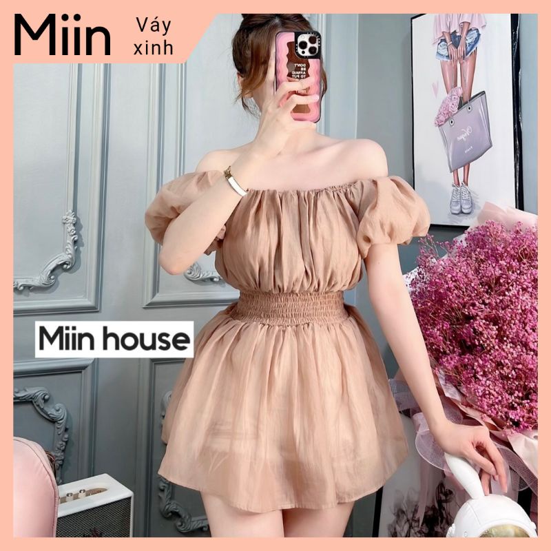 Áo trễ vai nhún chỉ eo