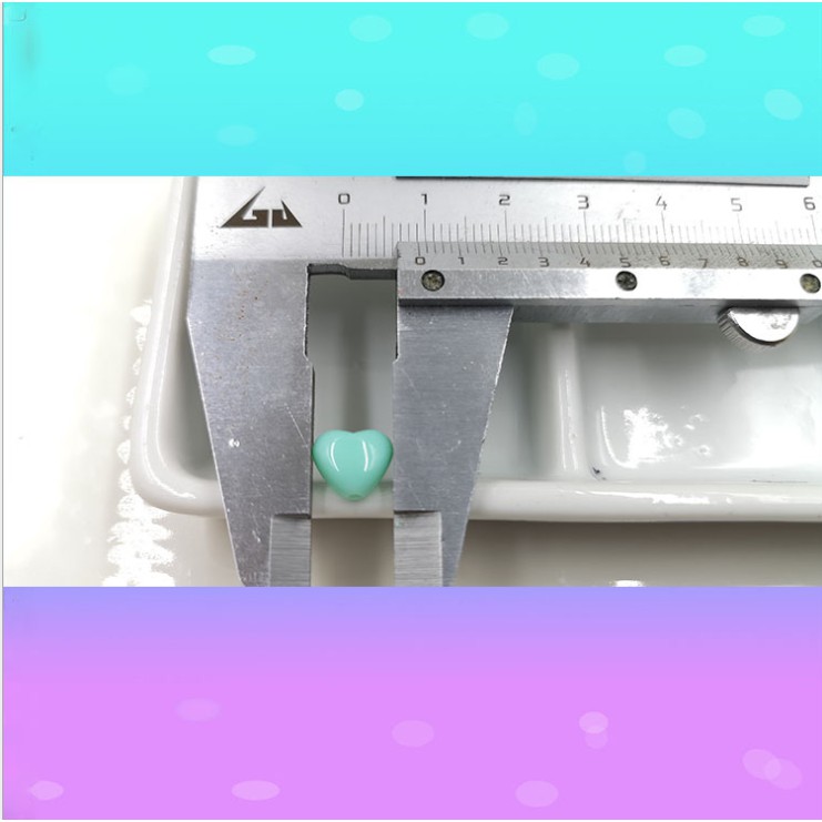 100 Hạt Cườm Acrylic 9Mm Hình Trái Tim Nhỏ Làm Trang Sức Thủ Công