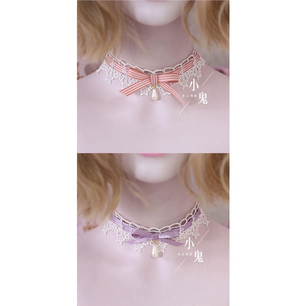 Vòng Cổ lolita Alice Mỗi Ngày Phối Ren Nơ Nhỏ Nhắn Dễ Phối Đồ Cho Nữ OYA4