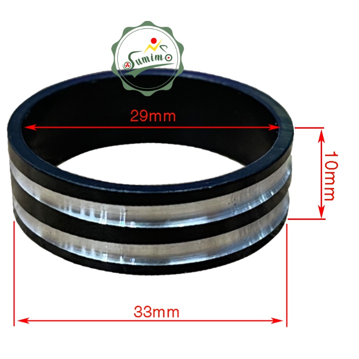 Vòng chêm cổ xe đạp AL-10x2mm nhôm CNC - Bộ 5 vòng