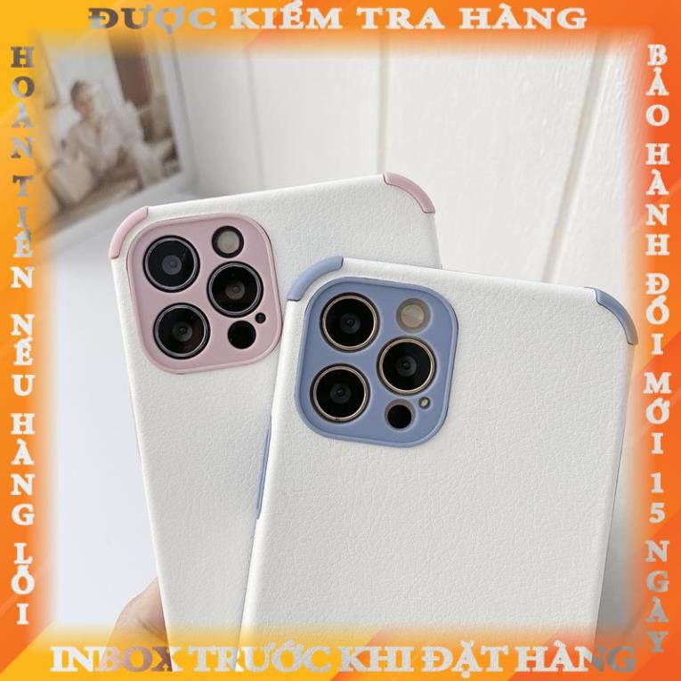Ốp Lưng Da Cừu Màu Trơn Cho Iphone 7 / 8 / X / Xs / Xr / 11 / 12 /13/ Plus / Pro / Max / Mini thientuy