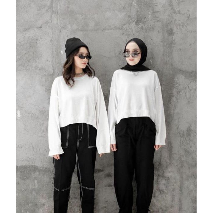 Mywear.did RACHEL crop - crop - Áo Khoác Dệt Kim Có Mũ Trùm Đầu Thời Trang Mới Nhất Dành Cho Nữ K2H1