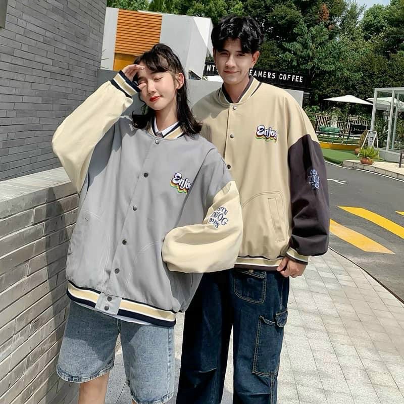 Áo Khoác Dù ENJOG Áo Bomber bóng chày nam nữ Unisexx thời trang trẻ trung Hot nhất hiện nay-Fashion.best