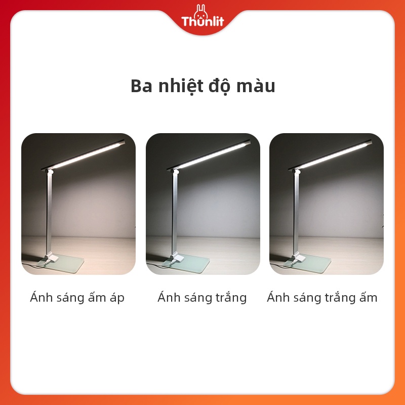 Đèn LED để bàn THUNLIT điều chỉnh độ sáng 3 mức được cao cấp tiện lợi