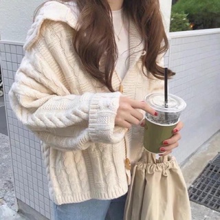 Áo khoác cadigan len dệt kim mỏng mùa thu cho nữ