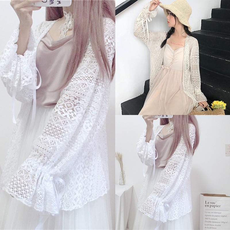 [Baywellfashion]Áo khoác ren mỏng kiểu dáng thanh lịch trẻ trung dành cho nữ | BigBuy360 - bigbuy360.vn