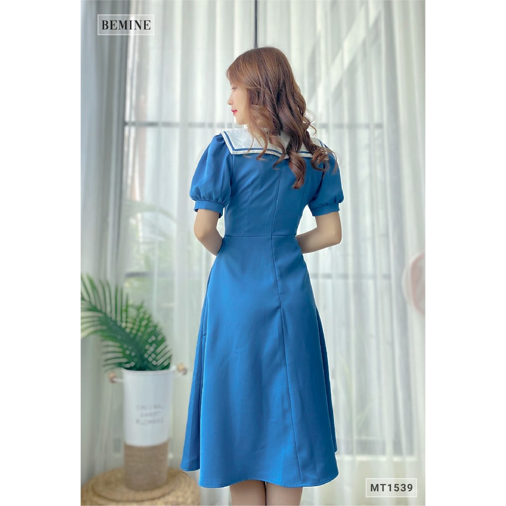 Đầm thủy thủ cổ phối trắng BEMINE MT1539XANH | BigBuy360 - bigbuy360.vn