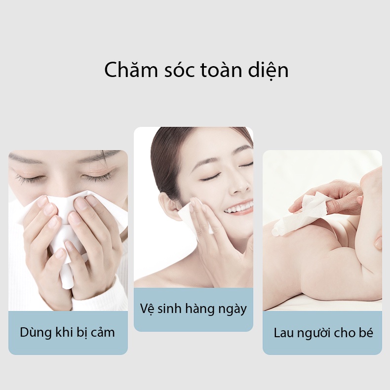 Khăn giấy ăn bông mềm mại KUB 1 lốc 10 gói 40 tờ