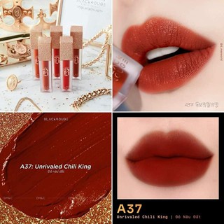 Son black rouge air fit velvet tint #a37 -đỏ nâu đất