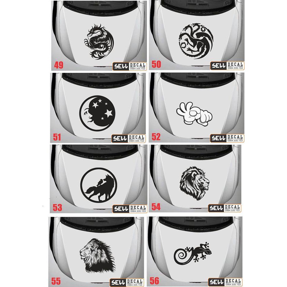 Tem Dán Trang Trí Capo Nhiều Mẫu Đẹp