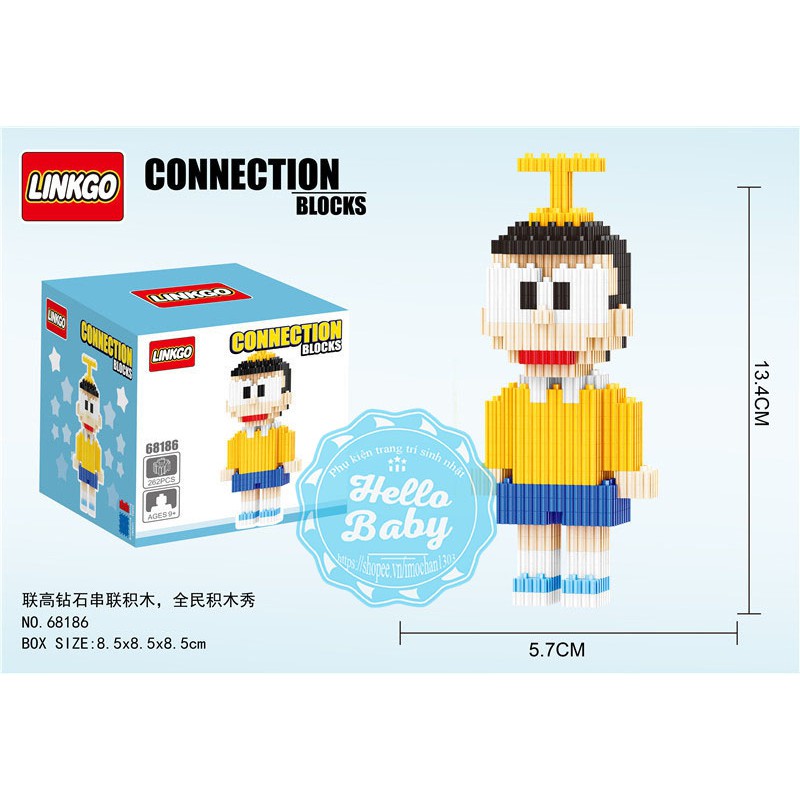 Combo 6 nhân vật xếp hình Doraemon và các bạn - Lego Doraemon