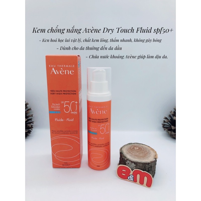 Kem chống nắng Avene Fluide SPF50 dành cho da thường đến da dầu nhạy cảm