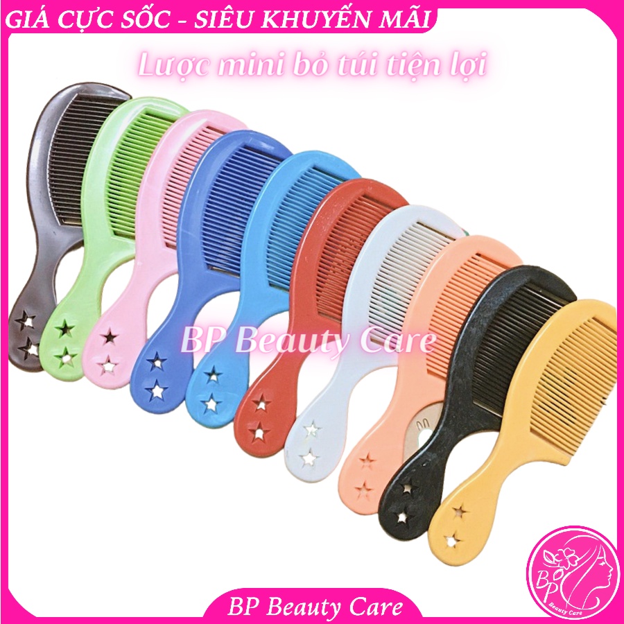 Lược chải tóc mini dễ thương 10 màu bỏ túi tiện lợi 12cm