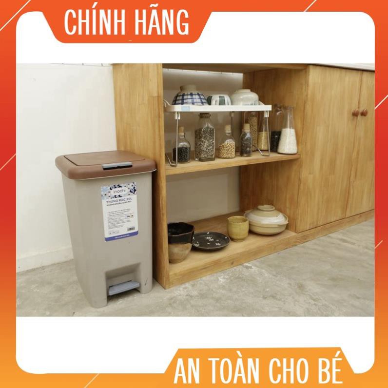 Thùng rác đạp chữ nhật Inochi 20L (tiêu chuẩn Nhật Bản)