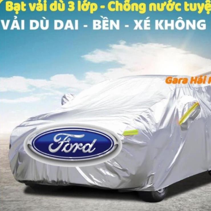 Bạt Phủ Ô Tô Vải Dù Ford EcoSport, Everest, Escape, Focus, Explorer, Ranger chống nóng, chống nước, có phản quang