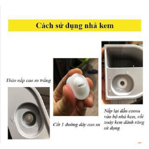 Hộp đựng bàn chải kem đánh răng nhà tắm tặng kèm 4 cốc-Kệ để đồ vệ sinh răng miệng dán tường (màu ngẫu nhiên)