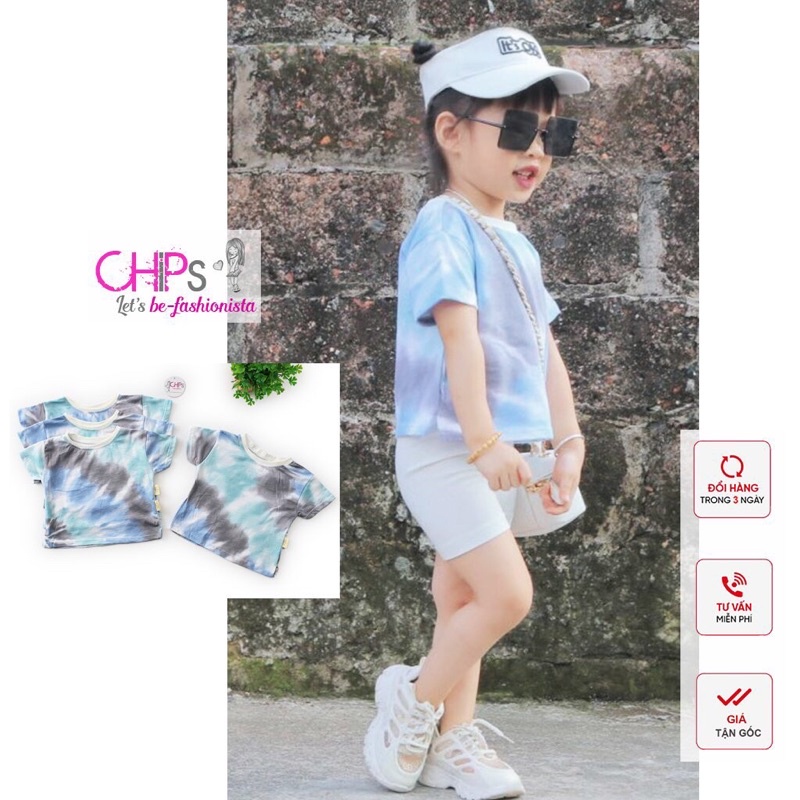 Áo Croptop Họa Tiết Loang Cực Chất Cho Bé Trai Bé Gái Mùa Hè Siêu Mát