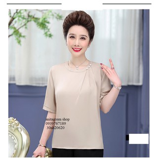 tk2-0620-ÁO KIỂU TRUNG NIÊN NÚT CHUỖI