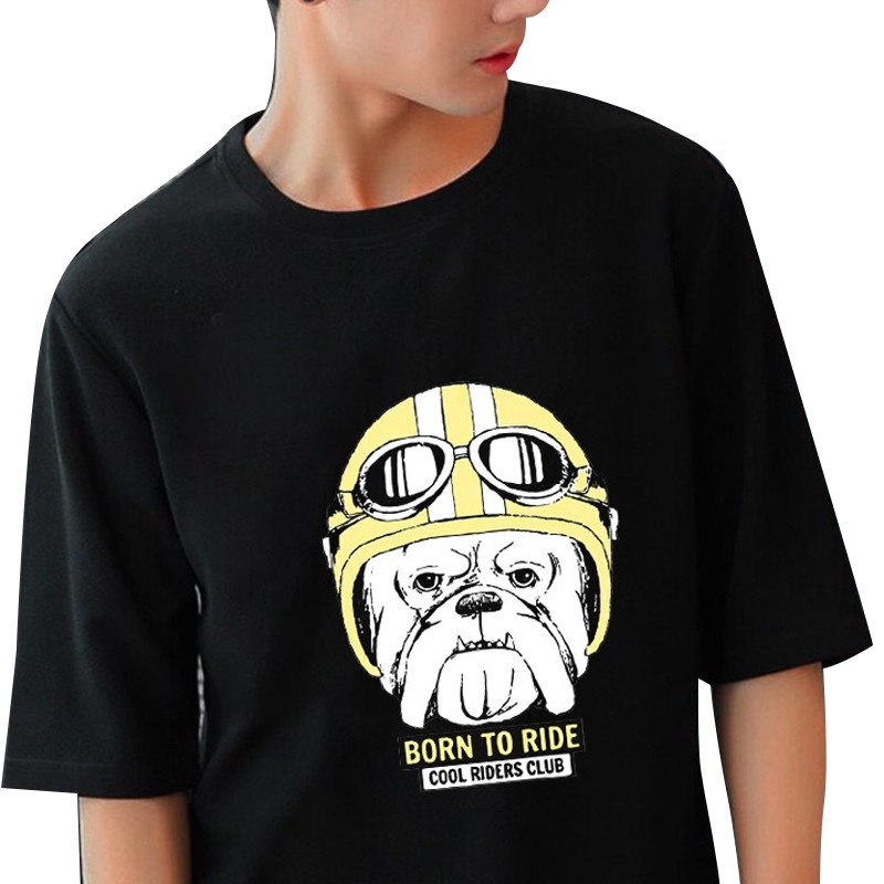 <SMLshop> ÁO THUN UNISEX DOG RIDER ĐEN | BigBuy360 - bigbuy360.vn