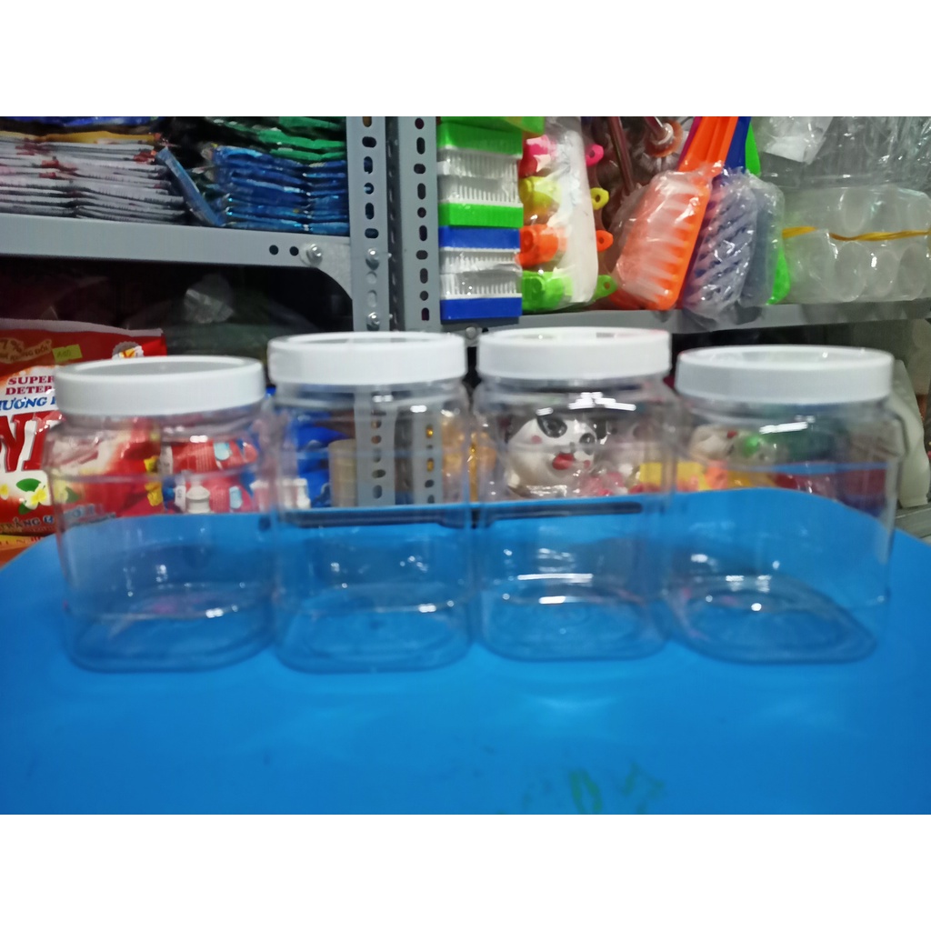 Hủ nhựa vuông - CẨM THÀNH - 500g,1kg