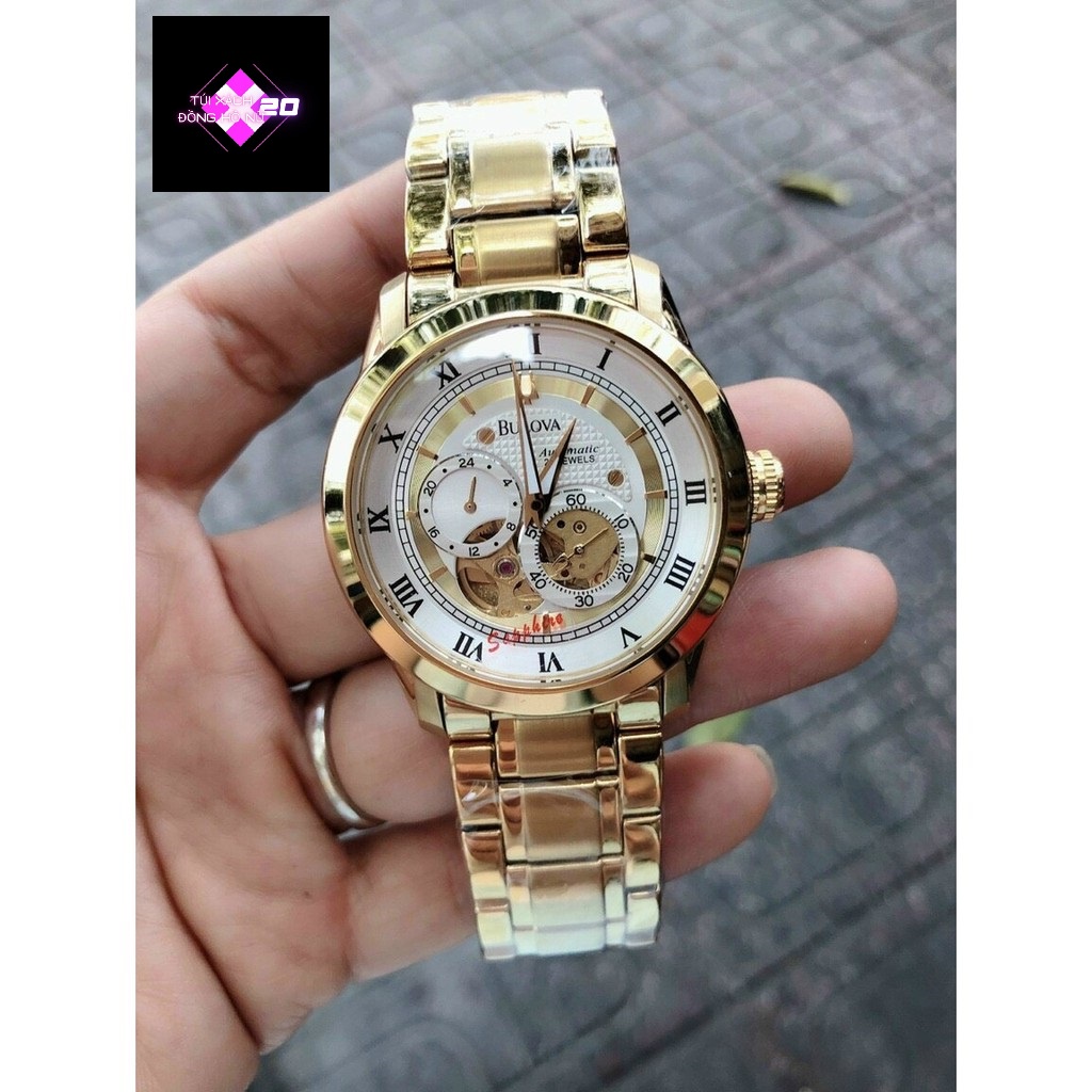 ( Sẵn 4 màu ) Đồng hồ nam BULOVA 96A119 SERIES 120 AUTOMATIC APERTURE WATCH 41MM case 42mm, 3atm