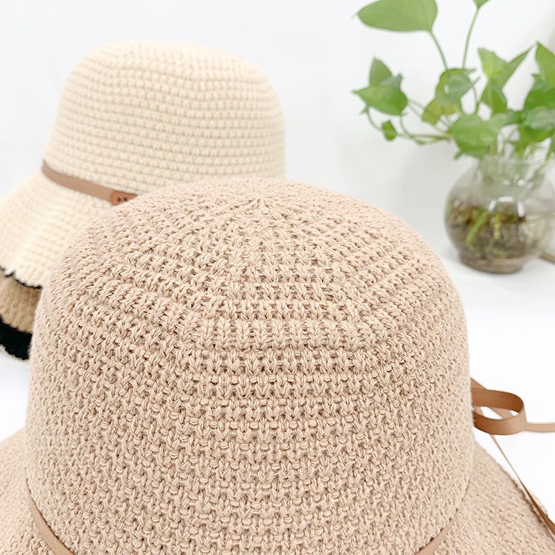 Nón Tai Bèo Thoáng Khí Đính Nơ Phong Cách Nhật Bản