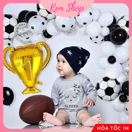 Bóng hình quả bóng đá trang trí sinh nhật cho bé trai, decor chụp ảnh - Kem Shop K147