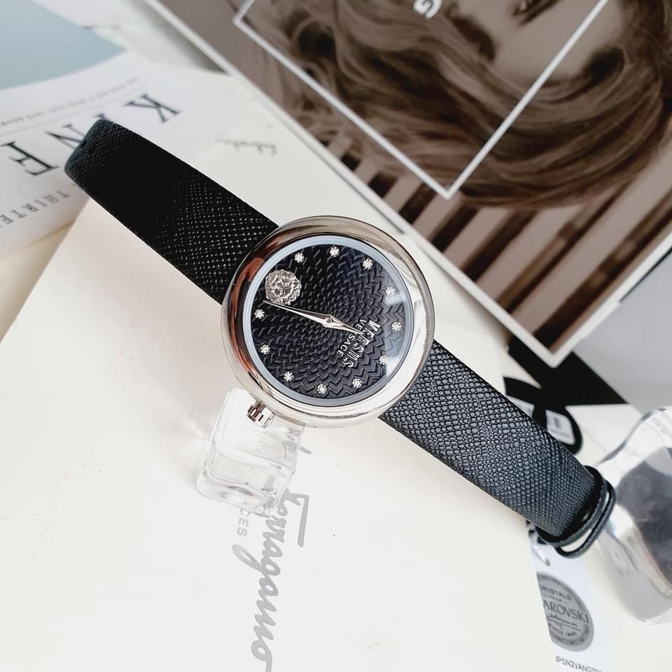 Đồng hồ nữ chính hãng Versus new 2021 - máy quartz pin Nhật Bản- Kính cứng cường lực- Dây da