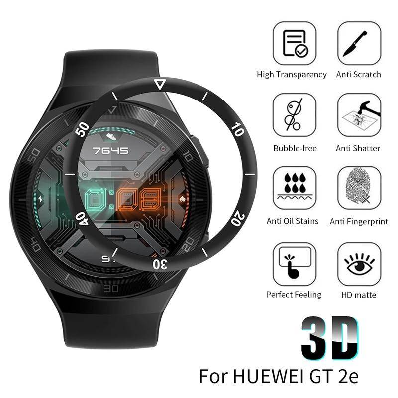 Mới Kính Cường Lực Bảo Vệ Màn Hình Cong Cho Huawei watch 3 pro GT2 GT3 42mm 46mm GT2e Gtrunner 2 GS3