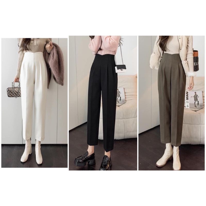 Quần baggy cạp Tim dáng đứng siêu tôn dáng