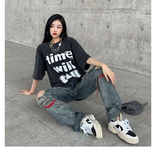 Quần jean rách xuân hè 2022, quần jean nữ hiphop