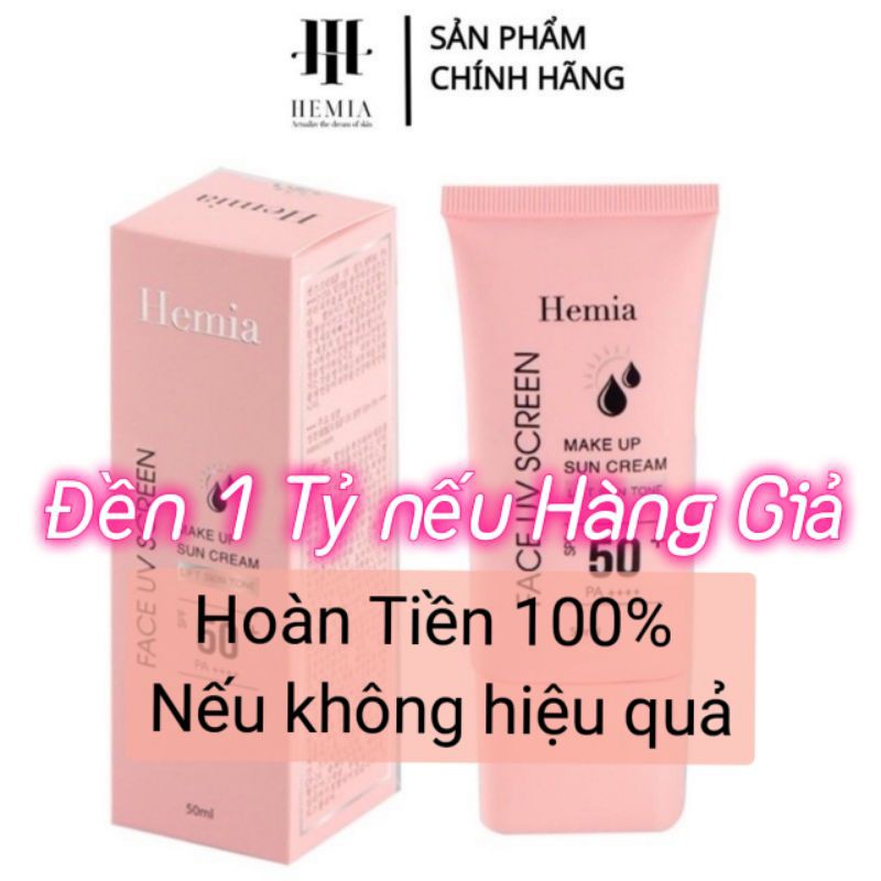 Kem Chống Nắng Hemia - Trắng Da - Nâng Tone Hàn Quốc