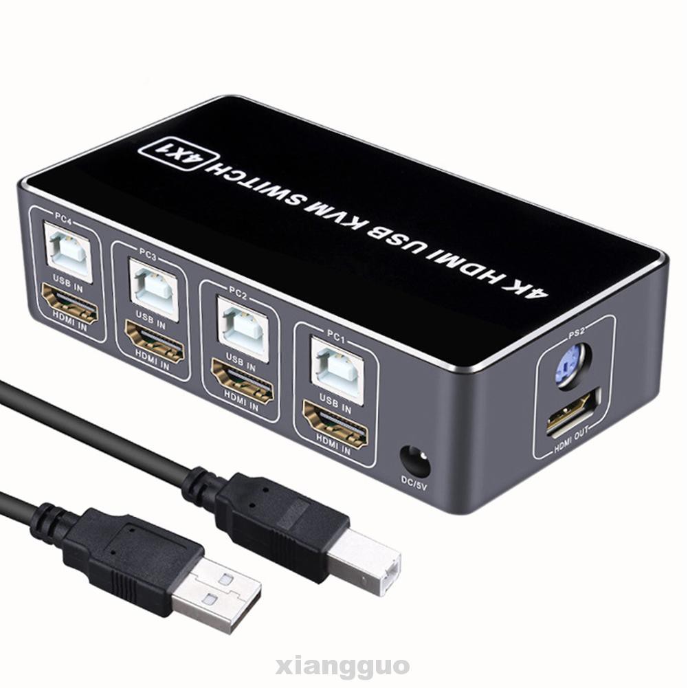 Bộ chuyển đổi HDMI Kvm 4k chuyên nghiệp gồm 4 cổng USB HDMI Kvm