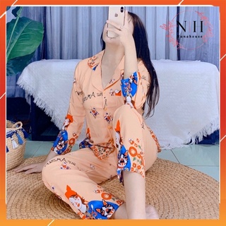 Đồ bộ nữ pijama lụa tay dài SP0064