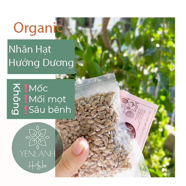 Nhân Hạt Hướng Dương hữu cơ sấy-Chưa sấy 100gr-200gr-500gr Yenlanhnatural