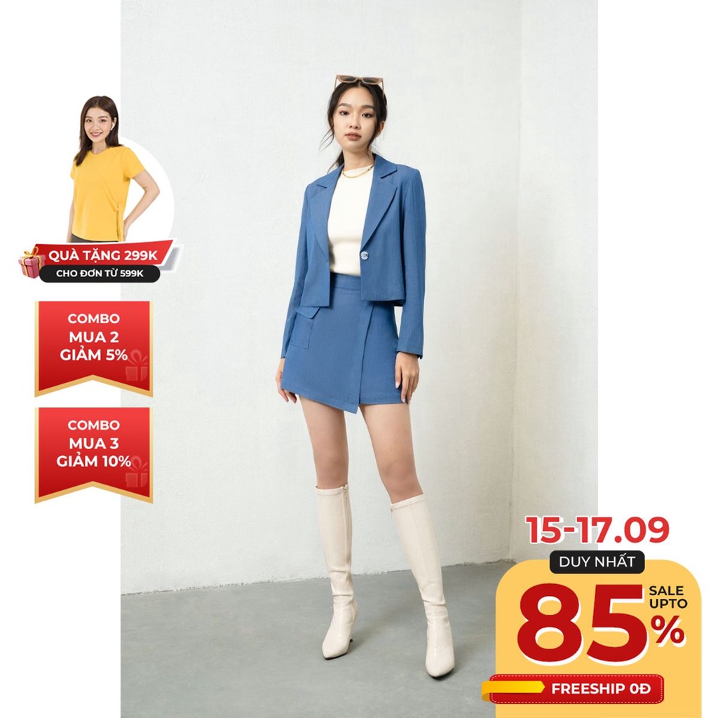 Áo khoác nữ dáng lửng cổ vest VIENNE TRAN V65D21T050